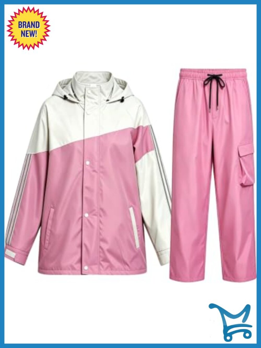 Waterproof Rain Suit Hooded Jacket Pants